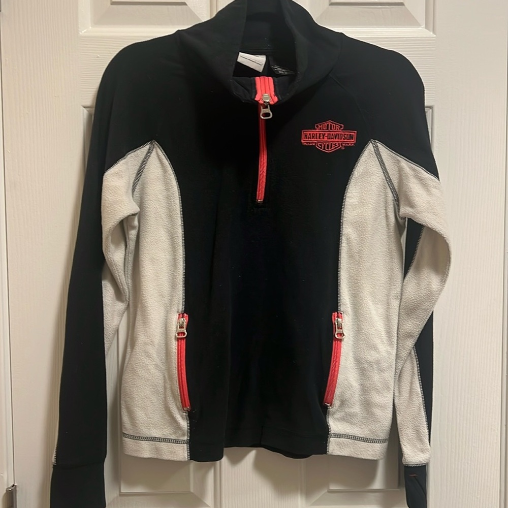 Harley-Davidson Black and White Fleece Shirt